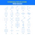 Web Basic Icons - Futuro Blue 25 Icon pack