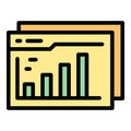 Web benchmark icon vector flat Royalty Free Stock Photo