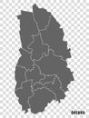 Blank map Orebro County of Sweden. High quality map Orebro County on transparent background