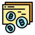 Web blockchain icon vector flat Royalty Free Stock Photo