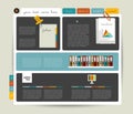 Web blog design. simply web page layout.