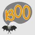 Boo - Bat voice - Halloween overlays, lettering labels design Royalty Free Stock Photo