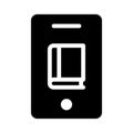 Mobile book vector glyph flat icon Royalty Free Stock Photo