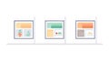 Web Browser and Gallery Previews, User Interface Elements, vector design Generative AI Royalty Free Stock Photo