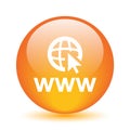 Web browser icon button Royalty Free Stock Photo