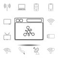 Web browser icon. Simple thin line, outline vector element of Technology icons set for UI and UX, website or mobile application Royalty Free Stock Photo