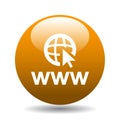 Web browser icon button Royalty Free Stock Photo