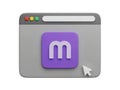 Web browser with magento icon Royalty Free Stock Photo