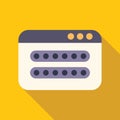Web browser showing password protection with hidden password dots