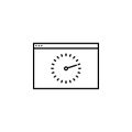 Web browser, time, clock, wall icon. Signs and symbols can be used for web, logo, mobile app, UI, UX