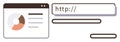 Web Browser UI with Analytics Chart and Search Box for Online Interaction Royalty Free Stock Photo