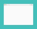 Web browser window. Computer or internet frame template design of flat page mockup. Blank screen web browser