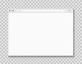 Web browser window. Computer or internet frame template design of flat page mockup. Blank screen web browser Royalty Free Stock Photo