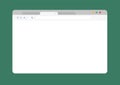 Web browser window. Computer, internet frame template design, flat page mockup. Blank screen web browser. Website window