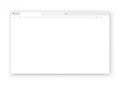 Web browser window design on a white background. Vector frame of a website template with a shadow. Royalty Free Stock Photo