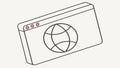 Web Browser Window with Globe Icon, Internet and Online Access, vector design Generative AI Royalty Free Stock Photo