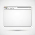 Web browser window isolated on white background Royalty Free Stock Photo
