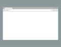 Web browser window mockup. Template of website interface. Blank page with tab icon. Search bar with magnifier glass and