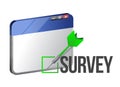 A web browser window shows the word Survey Royalty Free Stock Photo
