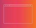 Web browser window. Template of website interface. Social media style of outline browser. Mockup of web window in simple linear Royalty Free Stock Photo