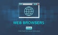 Web Browsers Global Page Site Interface Concept Royalty Free Stock Photo