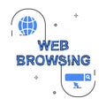 Web browsing simple illustration