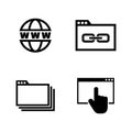 Web Browsing. Simple Related Vector Icons Royalty Free Stock Photo