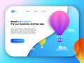 Web business landing page template for app idea Royalty Free Stock Photo