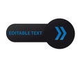 Web Button Editable Text - Vector Illustration