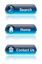 Web button, icon set Royalty Free Stock Photo