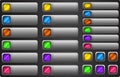 Web button set. Internet empty colorful rectangular buttons