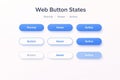 Web Button State Variations for UI Design Royalty Free Stock Photo