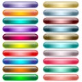 Web buttons 20 shiny assorted colors Royalty Free Stock Photo