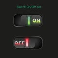 Rectangular switch buttons with rounded edges Royalty Free Stock Photo