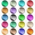 Web buttons assorted colors