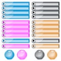 Web buttons assorted colors and shapes Royalty Free Stock Photo
