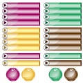 Web buttons assorted colors and shapes Royalty Free Stock Photo