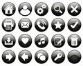 Web buttons black Royalty Free Stock Photo