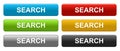 Search buttons colorful on white Royalty Free Stock Photo