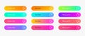 Web buttons flat design template with color gradient Royalty Free Stock Photo