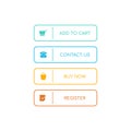 Web buttons flat design Royalty Free Stock Photo
