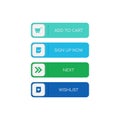 Web buttons flat design Royalty Free Stock Photo