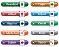 Web buttons with icons Royalty Free Stock Photo