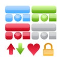 Web buttons and icons vector Royalty Free Stock Photo