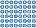 Web buttons light blue Royalty Free Stock Photo