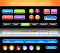 Web buttons and navigations Royalty Free Stock Photo