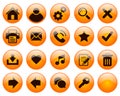 Web buttons orange Royalty Free Stock Photo