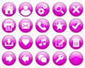 Web buttons pink Royalty Free Stock Photo