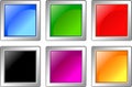 Web buttons square colorful on white Royalty Free Stock Photo