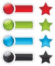 Web buttons and stars icon Royalty Free Stock Photo